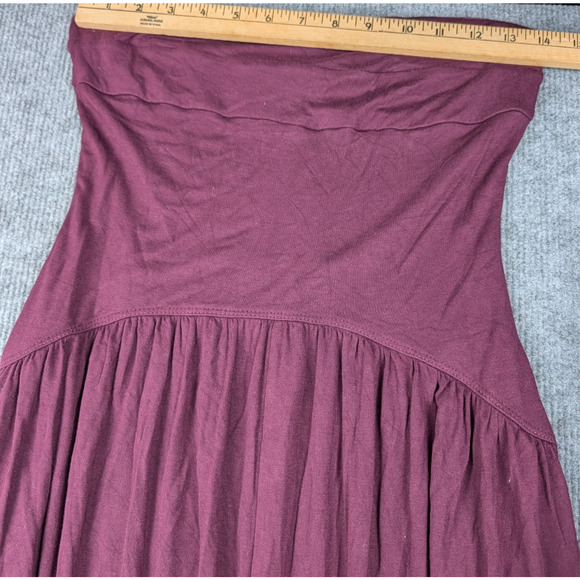 Free People Beach Jumpsuit Womens Small Mora Maroon Strapless Balloon Leg Boho - Picture 3 of 8